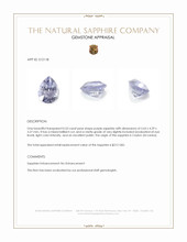 0.53 Ct. Purple Sapphire from Ceylon (Sri Lanka) Appraisal