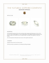 0.56 Ct. Yellow Sapphire from Ceylon (Sri Lanka) Appraisal