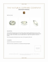 0.56 Ct. Yellow Sapphire from Ceylon (Sri Lanka) Appraisal
