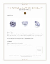 0.41 Ct. Purple Sapphire from Ceylon (Sri Lanka) Appraisal