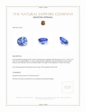 0.49 Ct. Blue Sapphire from Ceylon (Sri Lanka) Appraisal
