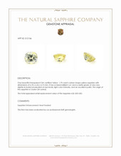 1.70 Ct. Yellow Sapphire from Ceylon (Sri Lanka) Appraisal