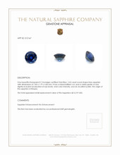 2.43 Ct. Blue Sapphire from Ethiopia Appraisal
