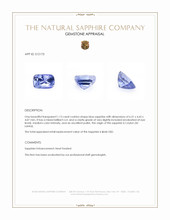 1.13 Ct. Blue Sapphire from Ceylon (Sri Lanka) Appraisal