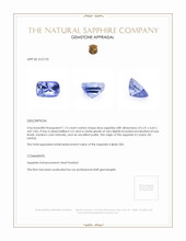 1.13 Ct. Blue Sapphire from Ceylon (Sri Lanka) Appraisal