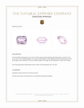 1.62 Ct. Pink Sapphire from Ceylon (Sri Lanka) Appraisal