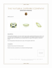1.72 Ct. Yellow Sapphire from Ceylon (Sri Lanka) Appraisal