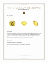 1.60 Ct. Yellow Sapphire from Ceylon (Sri Lanka) Appraisal