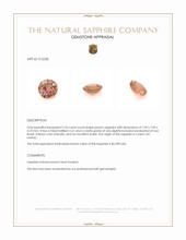 2.26 Ct. Peach Sapphire from Ceylon (Sri Lanka) Appraisal