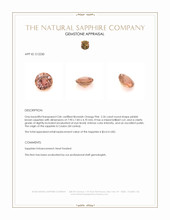 2.26 Ct. Pinkish Brown Sapphire from Ceylon (Sri Lanka) Appraisal