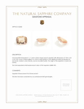 1.11 Ct. Peach Sapphire from Ceylon (Sri Lanka) Appraisal