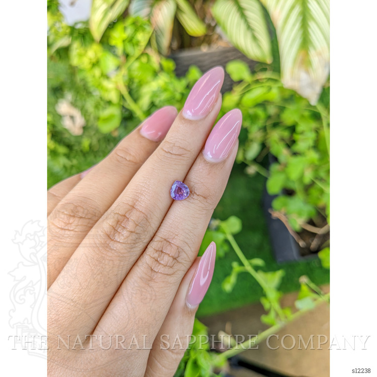 0.88 Ct. Purple Sapphire from Ceylon (Sri Lanka)