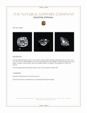 0.37 Ct. White Sapphire from Ceylon (Sri Lanka) Appraisal