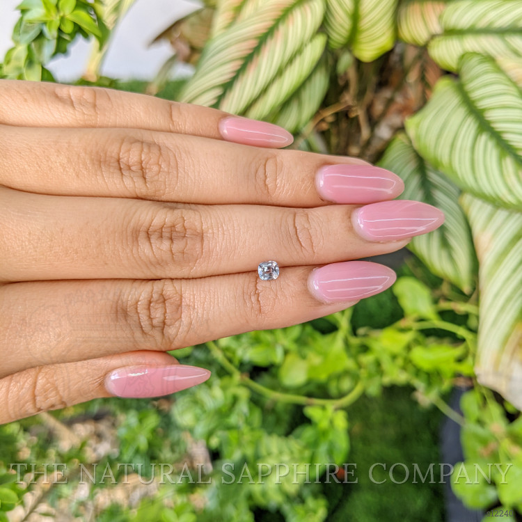 0.37 Ct. White Sapphire from Ceylon (Sri Lanka)