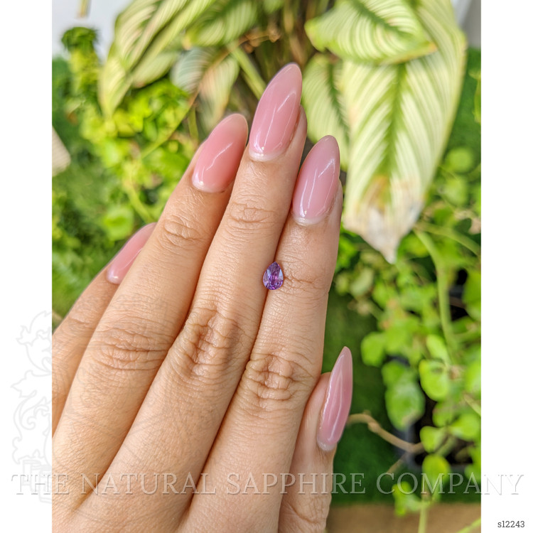 0.45 Ct. Pinkish Purple Sapphire from Ceylon (Sri Lanka)