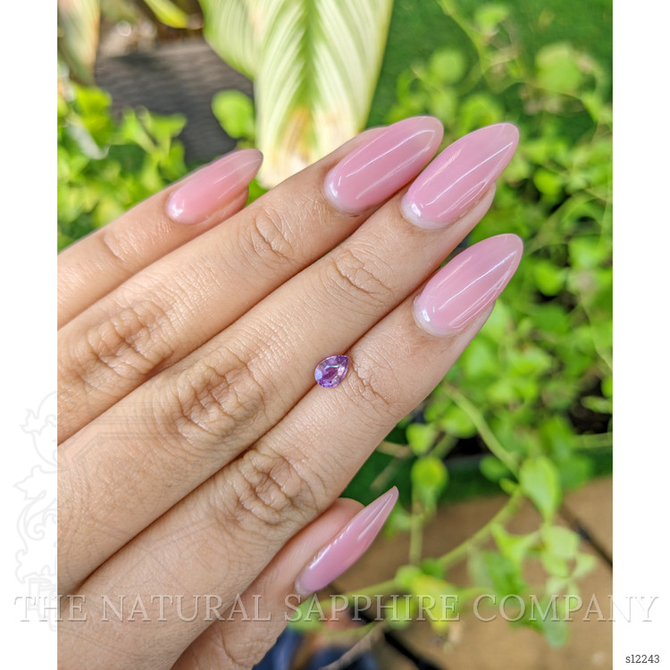 0.45 Ct. Pinkish Purple Sapphire from Ceylon (Sri Lanka)