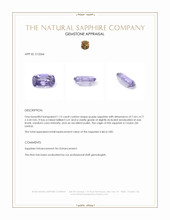 1.12 Ct. Purple Sapphire from Ceylon (Sri Lanka) Appraisal