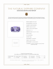 1.12 Ct. Purple Sapphire from Ceylon (Sri Lanka) Scan Report