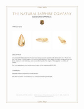 0.59 Ct. Peach Sapphire from Ceylon (Sri Lanka) Appraisal