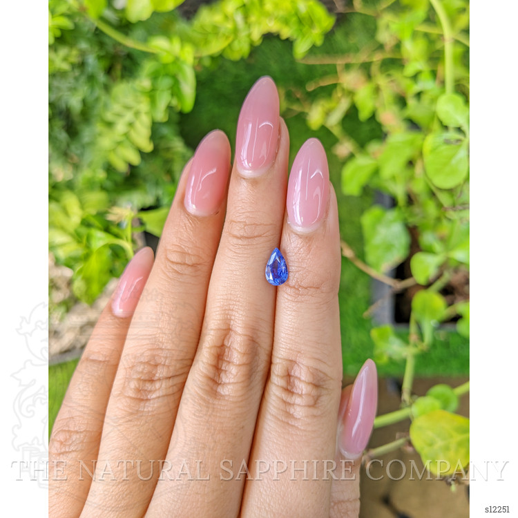 0.85 Ct. Blue Sapphire from Ceylon (Sri Lanka)
