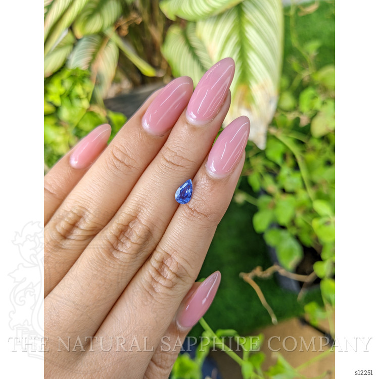 0.85 Ct. Blue Sapphire from Ceylon (Sri Lanka)