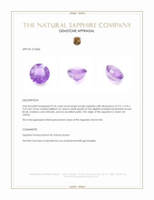 0.36 Ct. Purple Sapphire from Ceylon (Sri Lanka) Appraisal