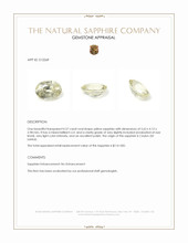 0.57 Ct. Yellow Sapphire from Ceylon (Sri Lanka) Appraisal