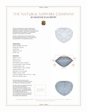 0.58 Ct. Sapphire from Ceylon (Sri Lanka) 3 D Scan Report