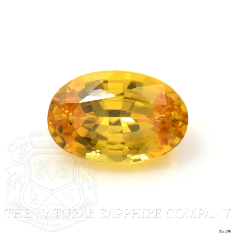 0.72 Ct. Orangish Yellow Sapphire from Ceylon (Sri Lanka)