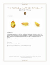 0.55 Ct. Yellow Sapphire from Ceylon (Sri Lanka) Appraisal