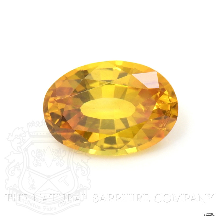 0.56 Ct. Orangish Yellow Sapphire from Ceylon (Sri Lanka)