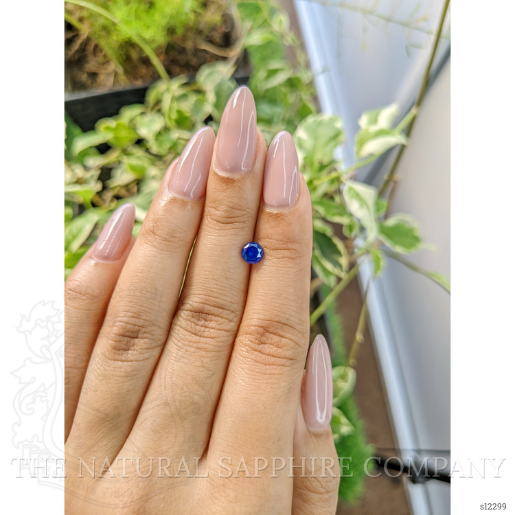0.89 Ct. Blue Sapphire from Ceylon (Sri Lanka)