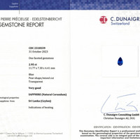 2.95 Ct. Blue Sapphire from Ceylon (Sri Lanka) Scan Report