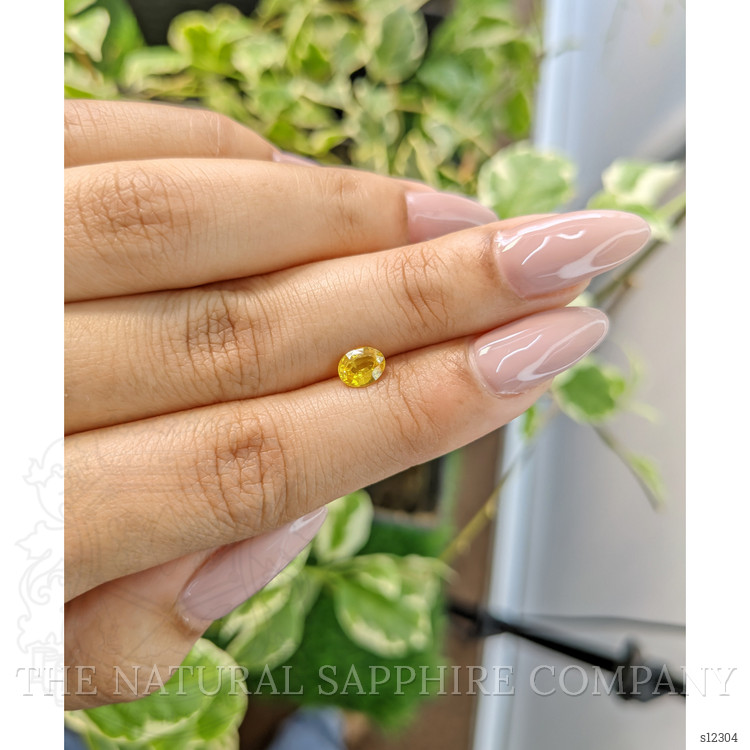0.71 Ct. Yellow Sapphire from Ceylon (Sri Lanka)