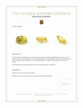 0.69 Ct. Yellow Sapphire from Ceylon (Sri Lanka) Appraisal