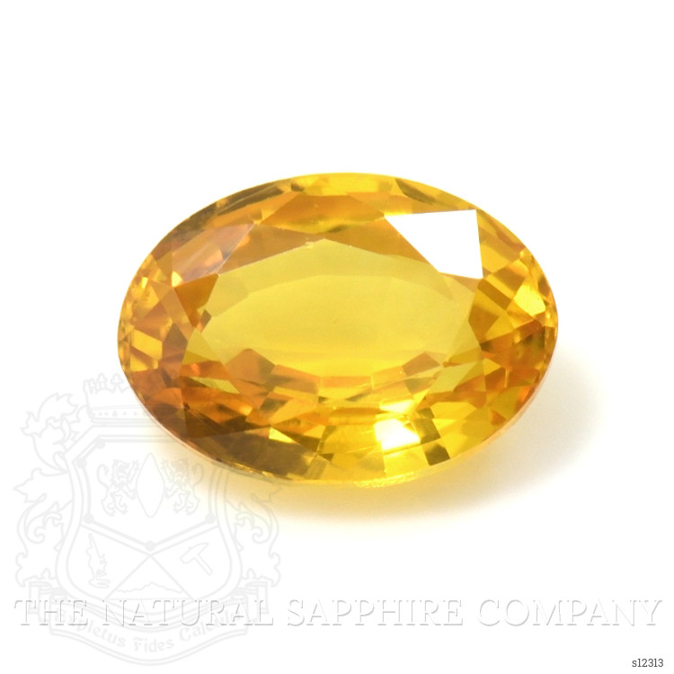 0.87 Ct. Yellowish Orange Sapphire from Ceylon (Sri Lanka)