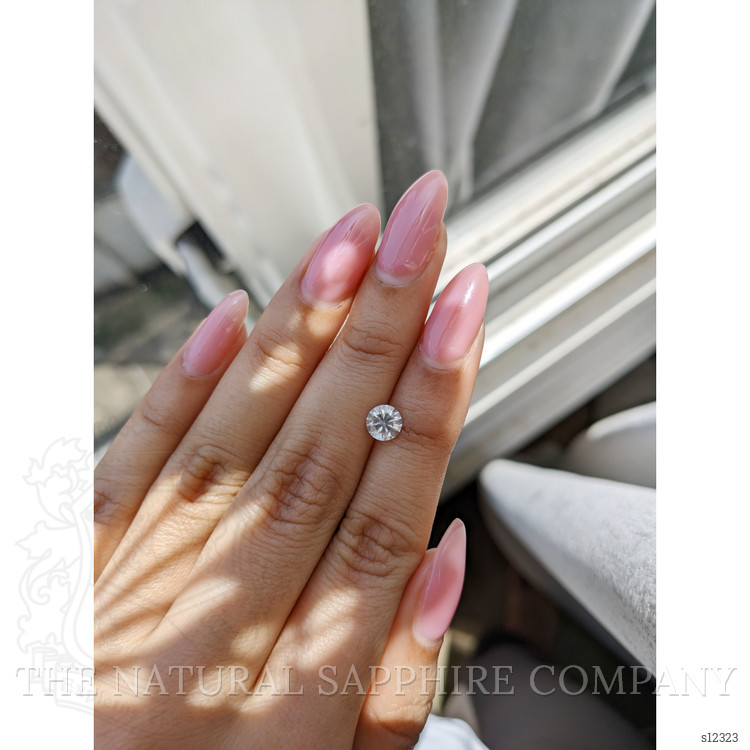 0.87 Ct. White Sapphire from Ceylon (Sri Lanka)