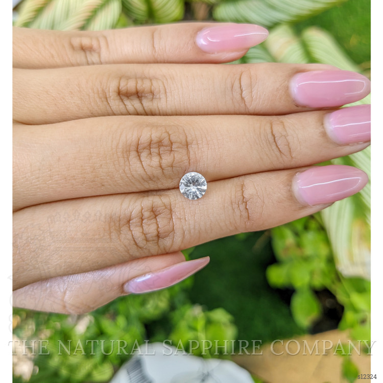 0.89 Ct. White Sapphire from Ceylon (Sri Lanka)