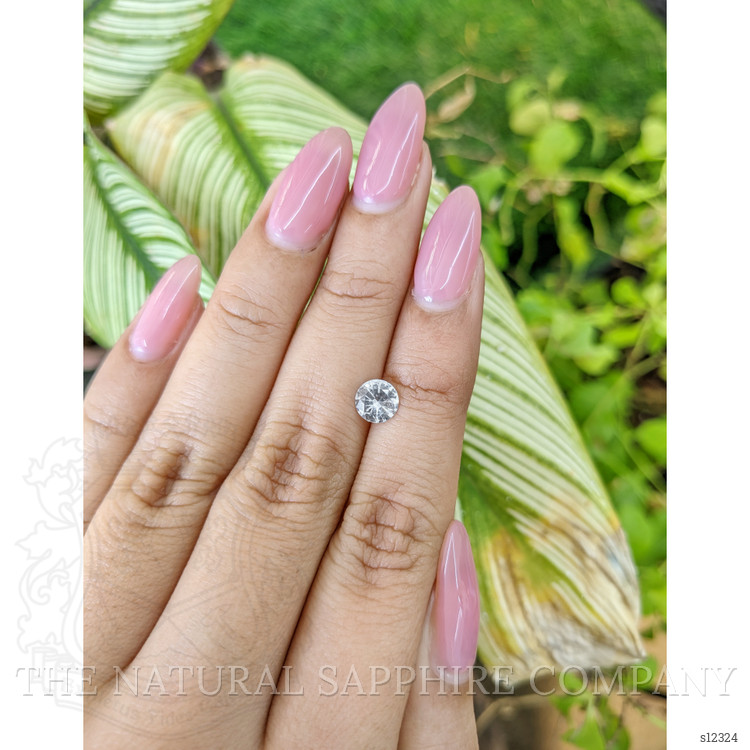 0.89 Ct. White Sapphire from Ceylon (Sri Lanka)