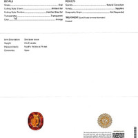 15.27 Ct. Orange Sapphire from Ceylon (Sri Lanka) Scan Report