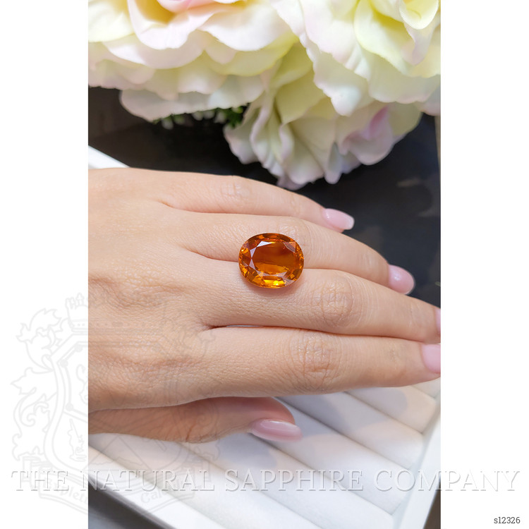 15.27 Ct. Orange Sapphire from Ceylon (Sri Lanka)