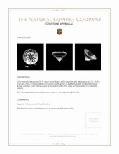 0.76 Ct. White Sapphire from Ceylon (Sri Lanka) Appraisal