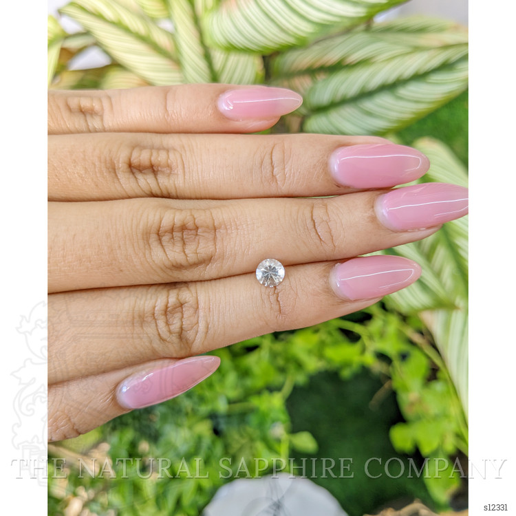 0.76 Ct. White Sapphire from Ceylon (Sri Lanka)