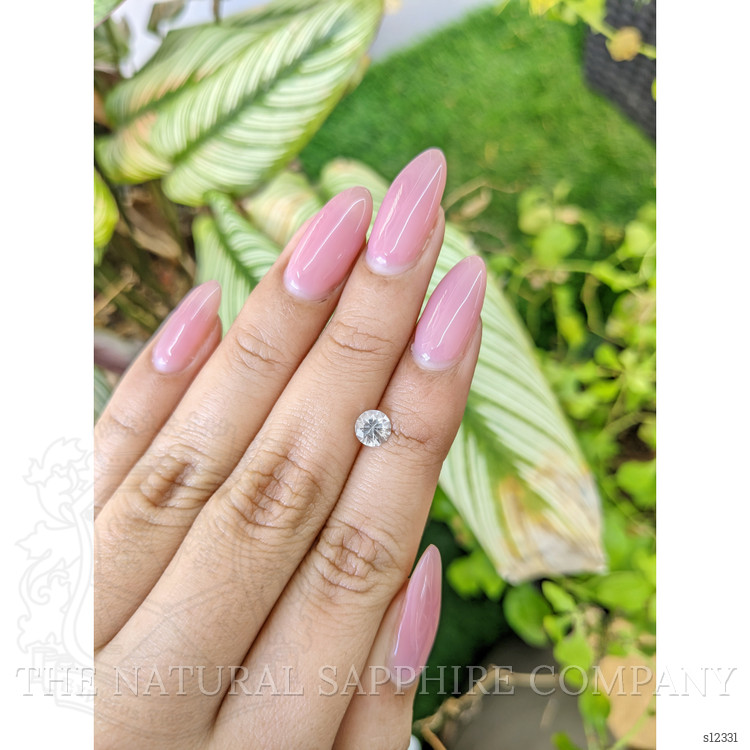 0.76 Ct. White Sapphire from Ceylon (Sri Lanka)