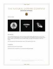 0.81 Ct. White Sapphire from Ceylon (Sri Lanka) Appraisal