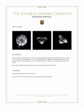 0.75 Ct. White Sapphire from Ceylon (Sri Lanka) Appraisal