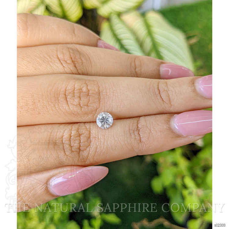 0.75 Ct. White Sapphire from Ceylon (Sri Lanka)