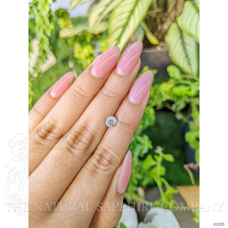 0.75 Ct. White Sapphire from Ceylon (Sri Lanka)