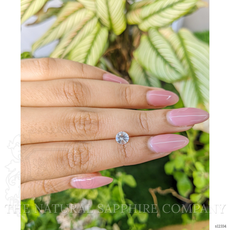 0.96 Ct. White Sapphire from Ceylon (Sri Lanka)