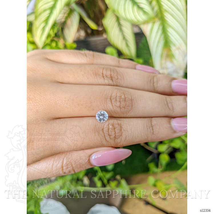 0.96 Ct. White Sapphire from Ceylon (Sri Lanka)